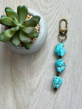 Load image into Gallery viewer, Handmade Turquoise Nugget Zipper Pull
