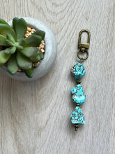 Load image into Gallery viewer, Handmade Turquoise Nugget Zipper Pull
