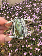 Load image into Gallery viewer, Falling Leaves - Sterling Silver Rare Vistaite Jasper Autumn Inspired Cuff Bracelet
