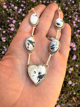 Load image into Gallery viewer, Handmade Sterling Silver White Buffalo Heart Necklace
