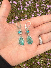 Load image into Gallery viewer, Handmade Sterling Silver Kingman Turquoise Earrings
