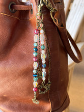 Load image into Gallery viewer, &quot;The Most Magical Place on Earth&quot; Handmade Gemstone Beaded Bag Charm Keychain, Purse Accessories
