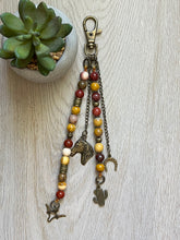 Load image into Gallery viewer, &quot;Wild Wild West&quot; Handmade Gemstone Beaded Bag Charm Keychain, Purse Accessories
