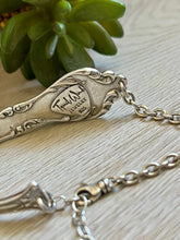 Load image into Gallery viewer, Handmade Vintage Up-Cycled Sterling Silver 1896 Spoon Bracelet with Gem Silica
